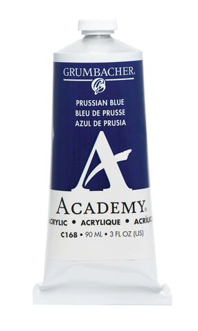 GRUMBACHER Academy Acrylic Paint, Gloss, 3 Fl Oz (Pack of 1), Prussian Blue