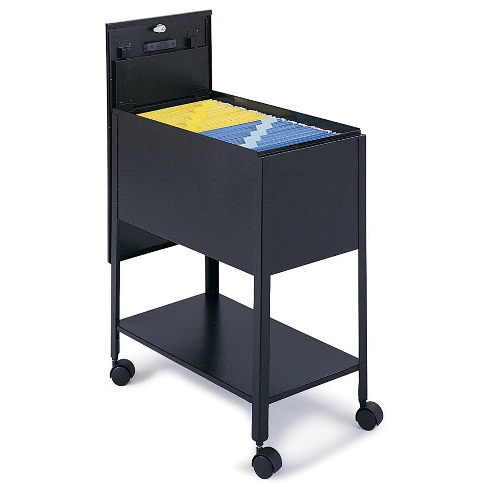 Safco Extra Deep Mobile Tub File with Lock, Letter Size Gray