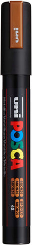 uni POSCA PC-5M Water-Based Paint Markers, Reversible Medium Tip (1.8-2.5mm), Bronze