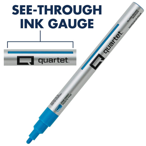 Quartet Dry Erase Markers, Glass Whiteboard Markers, Fine Tip, Assorted Neon Colors, 6 Pack (79558Q)