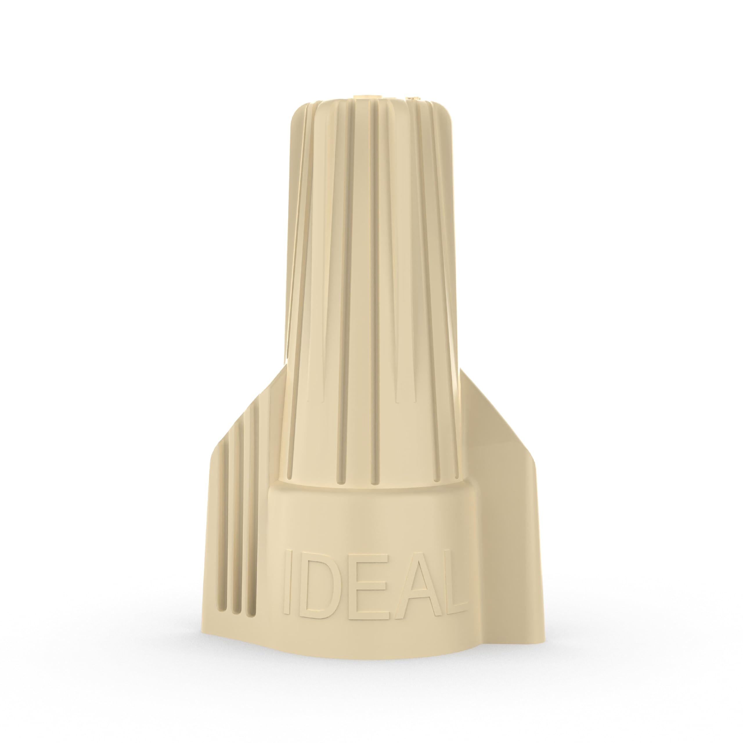 Ideal Electrical Tan Twister Electrical Wire Connectors (30-641J), Jar of 500 — Smooth Twist-On Wire Nuts for 22 to 8 AWG with Swept Wings