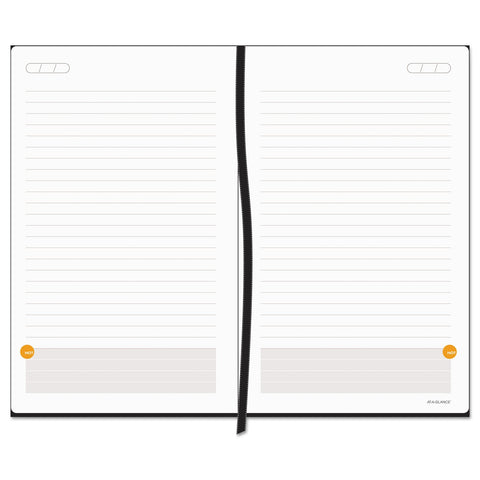 AT-A-GLANCE Plan.Write.Remember. Perfect Bound Planning Notebook, Lined with Monthly Calendars, Undated, 5" x 8 1/4", Black (80612405)