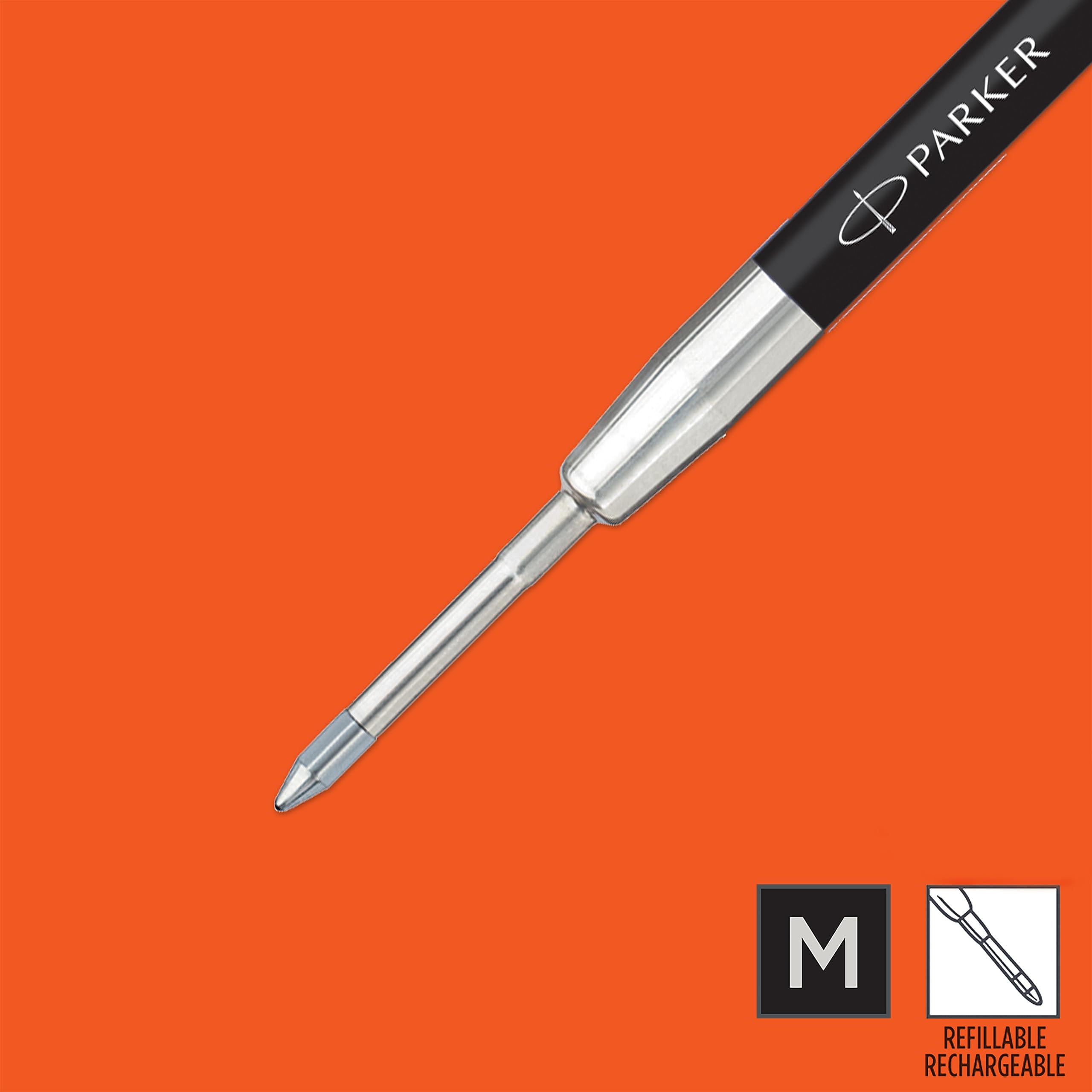 Parker Jotter Originals Gel Pen Refills | Smooth Black Gel Ink Refills | Medium Tip (0.7mm) | 2 Count