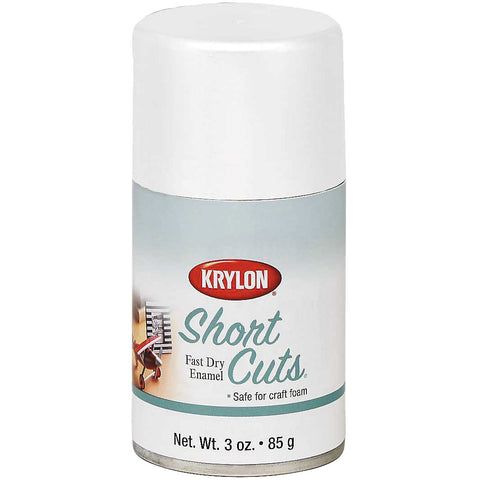 Krylon KSCS055 Short Cuts Aerosol Spray Paint, 3-Ounce, Flat White