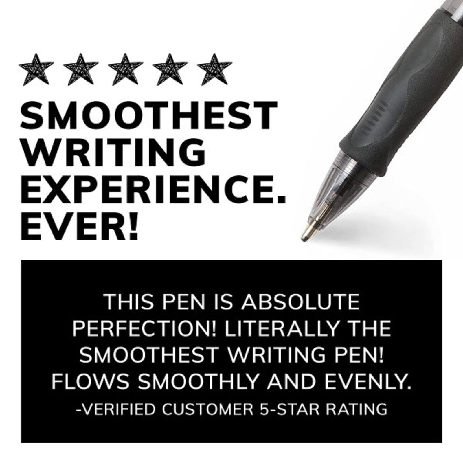 BIC Glide Bold Black Ballpoint Pens, Bold Point (1.6mm), 4-Count Pack, Retractable Ballpoint Pens With Comfortable Full Grip