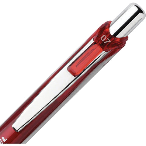 Pentel EnerGel Deluxe RTX Gel Pen, Medium Point, Red Ink (BL77-B)