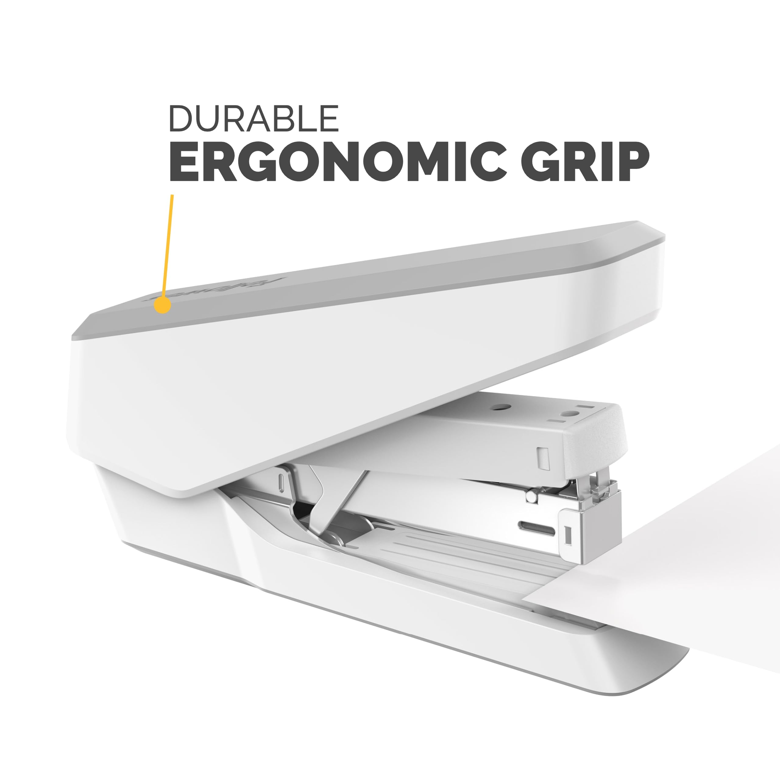 Fellowes LX870 EasyPress Office Stapler, Full Strip Effortless One-Touch Stapler for Classroom, Home and Office, Holds Full Strip of Staples, 40 Sheet Capacity, Black