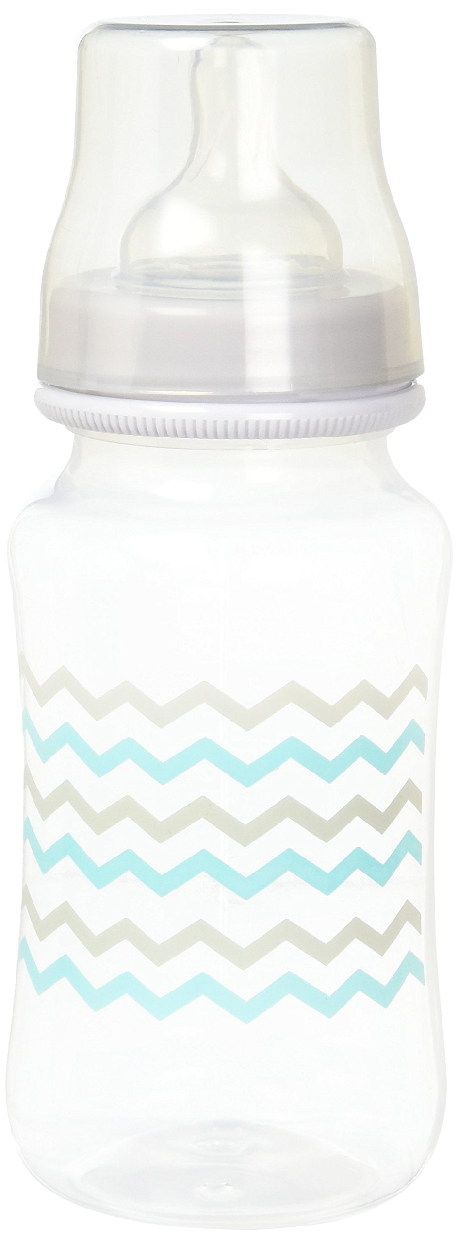Cribmates 2 Piece Wide Bottle Elephant Zigzag, Teal/Grey