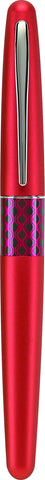 PILOT MR Retro Pop Collection Fountain Pen in Gift Box, Red Barrel with Wave Accent, Fine Point Stainless Steel Nib, Refillable Black Ink (91432)