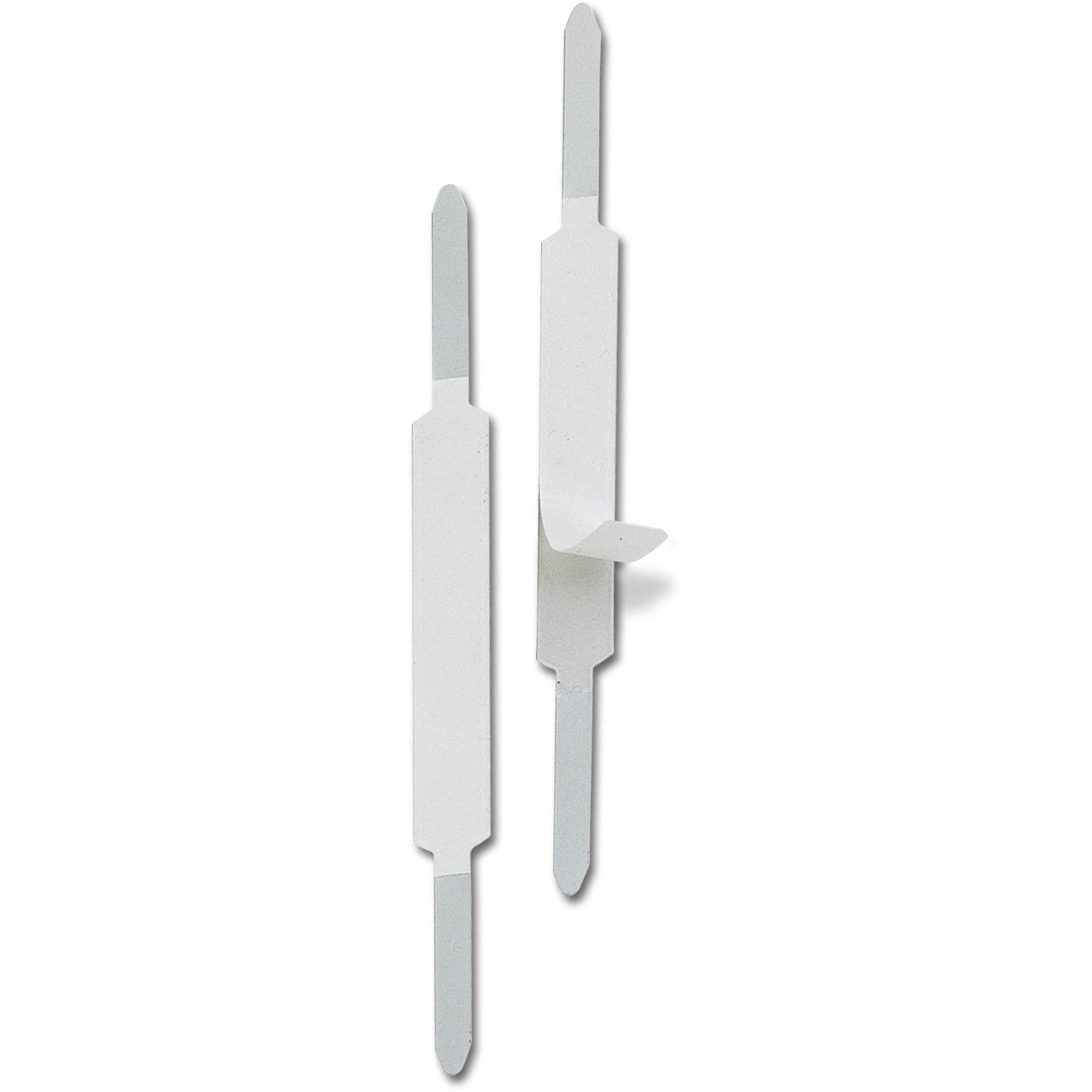 Officemate Self Adhesive Prong Paper Fasteners, Matte Steel Finish, 1 inch Capacity, 2.75 inch Base, Box of 100 (99857)