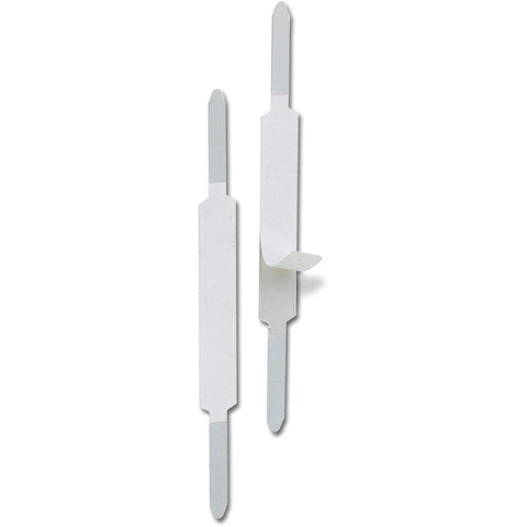 Officemate Self Adhesive Prong Paper Fasteners, Matte Steel Finish, 1 inch Capacity, 2.75 inch Base, Box of 100 (99857)