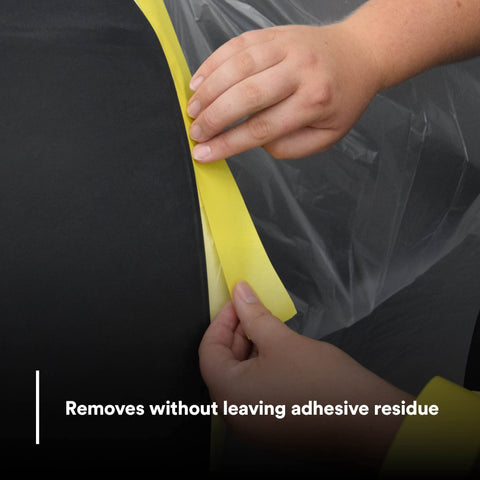3M Automotive Refinish Masking Tape 06653, 388N, Yellow Color, Water Resistant, Multi-Purpose, 24 mm x 55 m