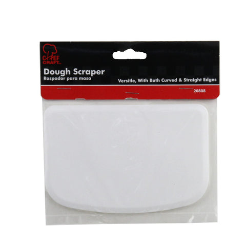 Chef Craft Classic Plastic Dough Scraper, 6 Inch, White, One Size