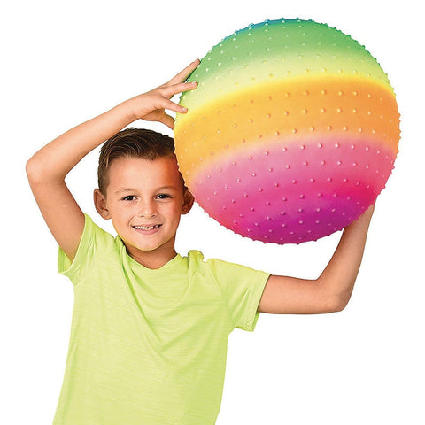 Jumbo Large Rainbow PVC Knobby Playground Ball (1)
