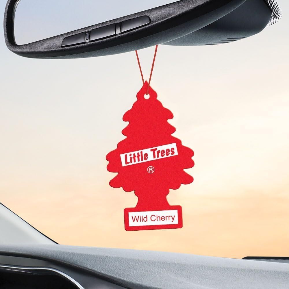 LITTLE TREES Car Air Freshener | Hanging Paper Tree for Home or Car | Wild Cherry | Single Tree per Package