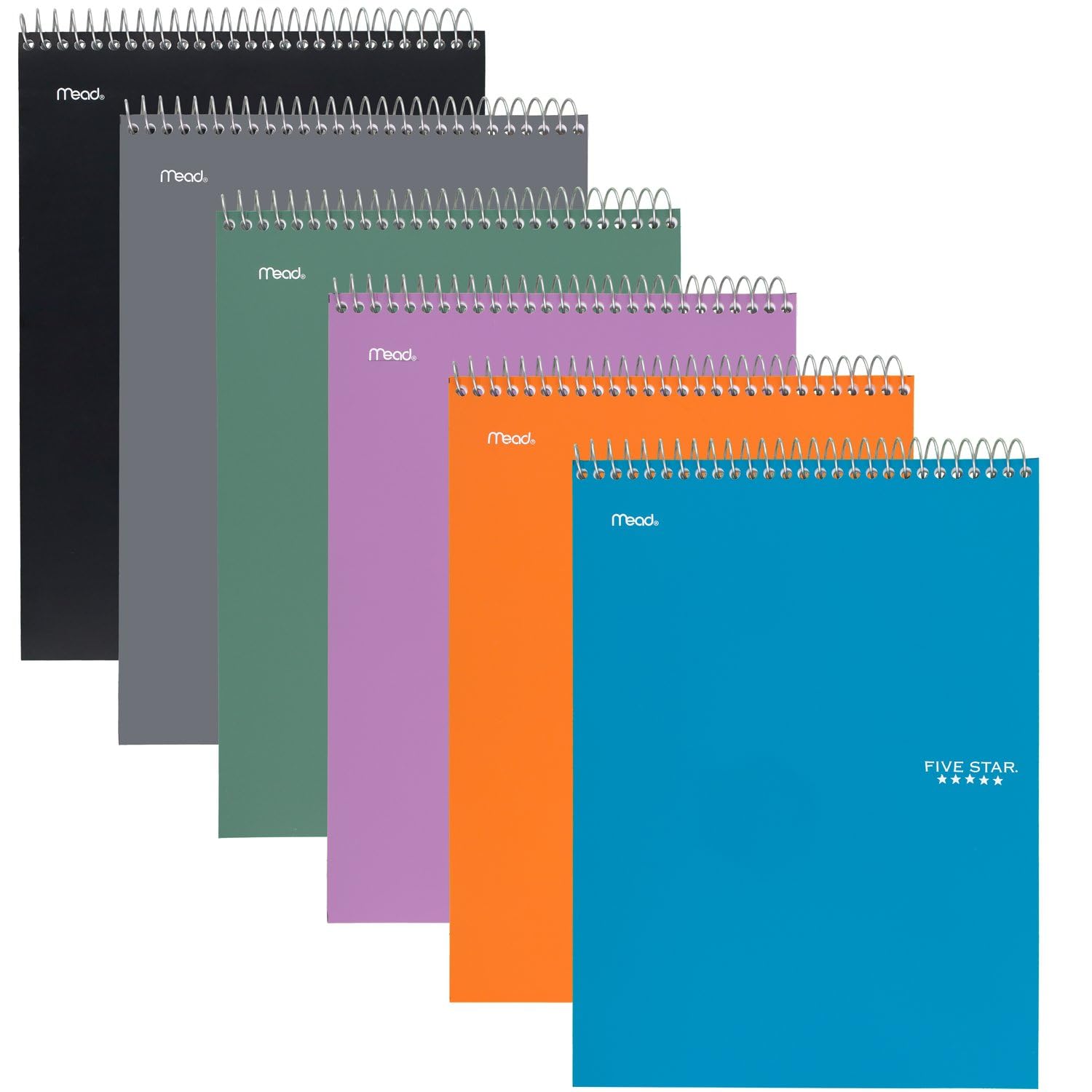 Five Star Top Bound Notebook, 1 Subject, College Ruled Paper, 100 Sheets, 11" x 8-1/2", Color Selected For You, 1 Count (06182)