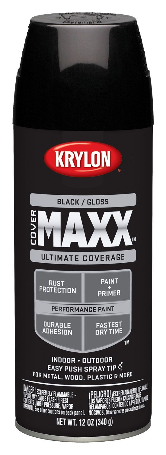Krylon 12OZ GLS Spray Paint, 12 Ounce, Gloss Black