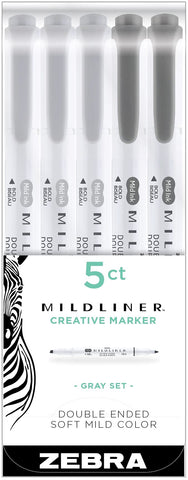 Zebra Pen Grays Zebra HIGHLITER 5/PK, 5 Count (Pack of 1)