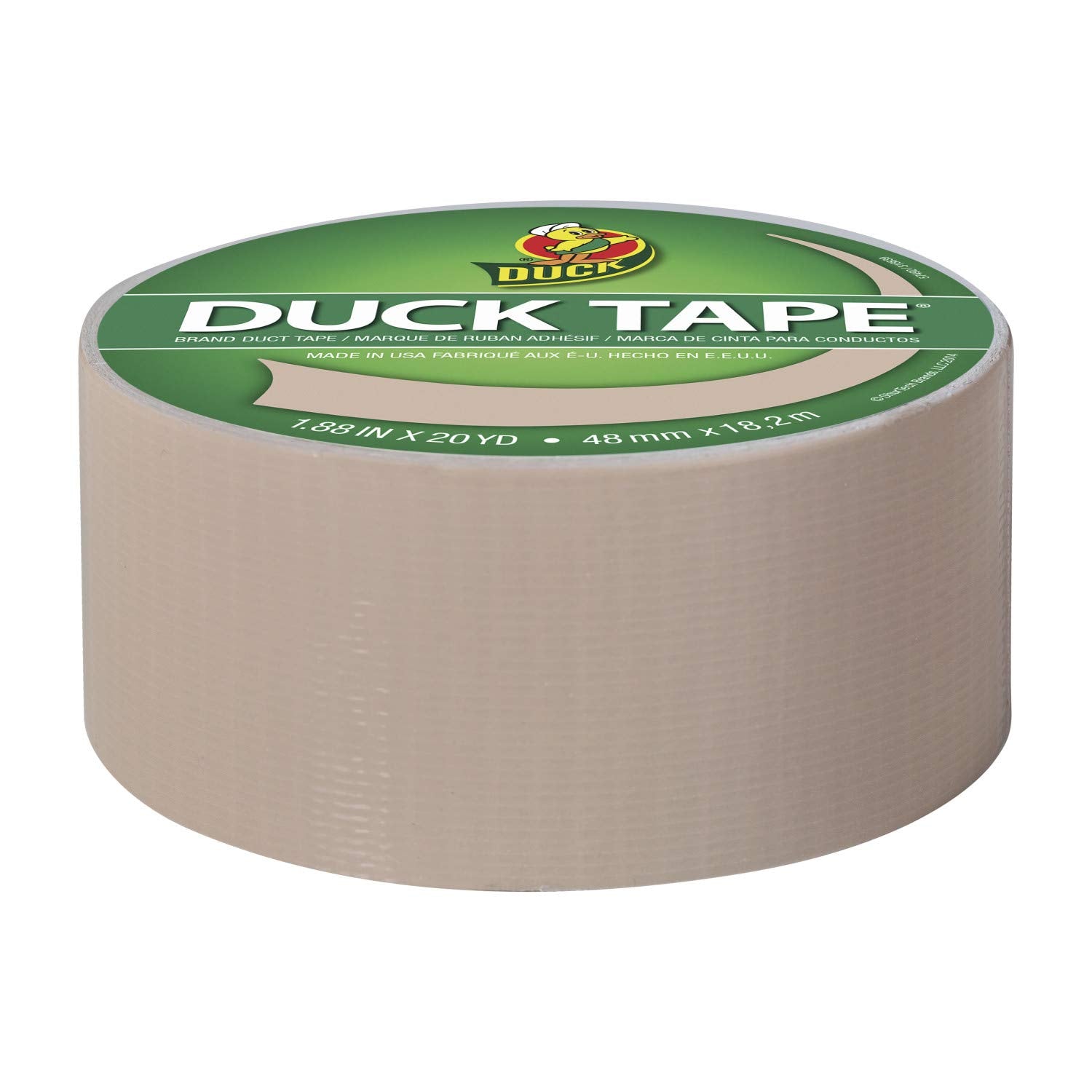 Duck Brand 283264 Color Duct Tape, Single Roll, Beige, 60 Foot
