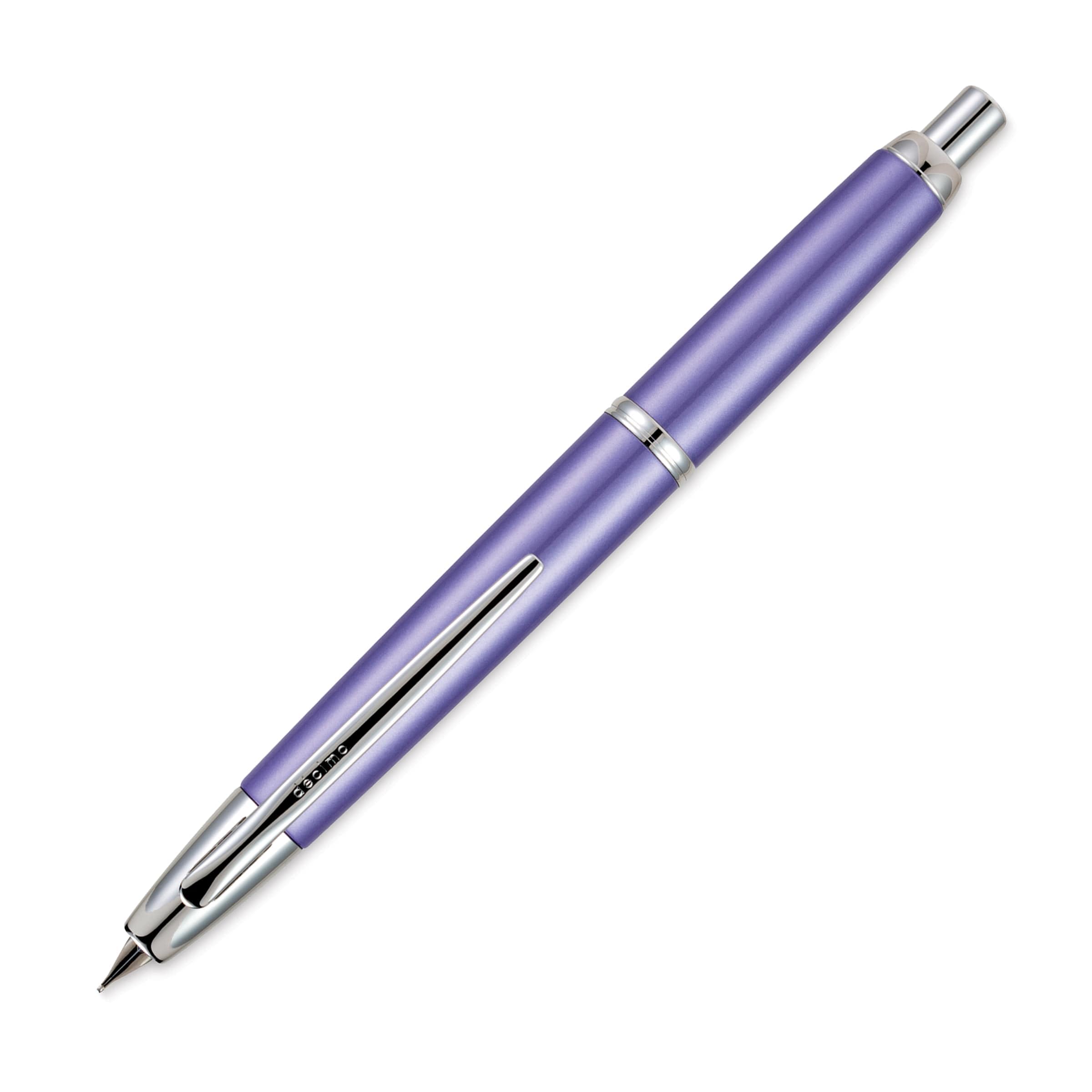 PILOT Vanishing Point Decimo Refillable & Retractable Fountain Pen, Purple Barrel with Rhodium Accents, Fine Nib (65340)