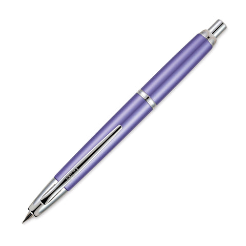 PILOT Vanishing Point Decimo Refillable & Retractable Fountain Pen, Purple Barrel with Rhodium Accents, Fine Nib (65340)