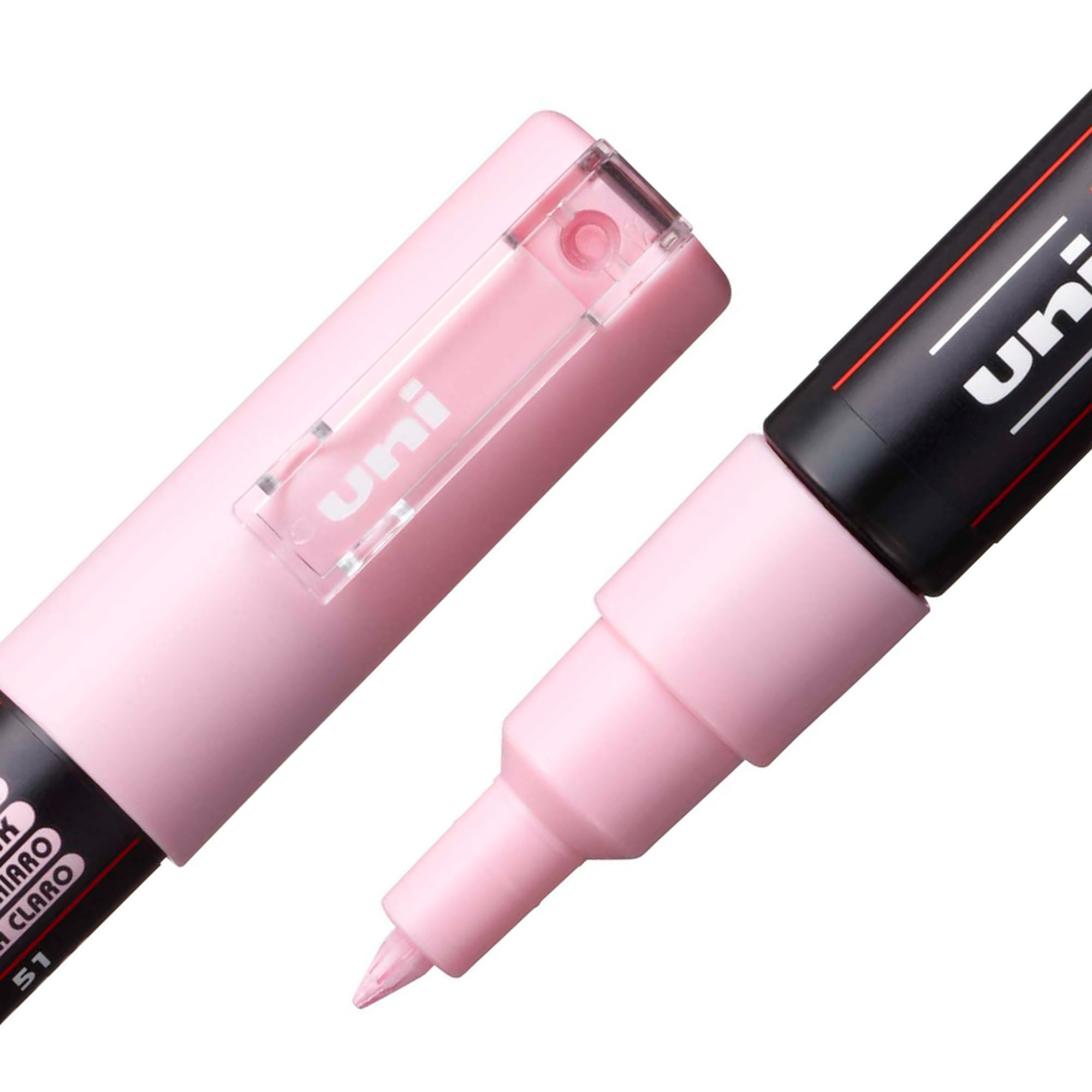 uni POSCA PC-1M Water-Based Paint Markers, Extra Fine Tip (0.7mm), Light Pink
