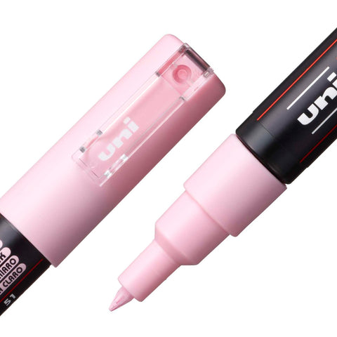 uni POSCA PC-1M Water-Based Paint Markers, Extra Fine Tip (0.7mm), Light Pink