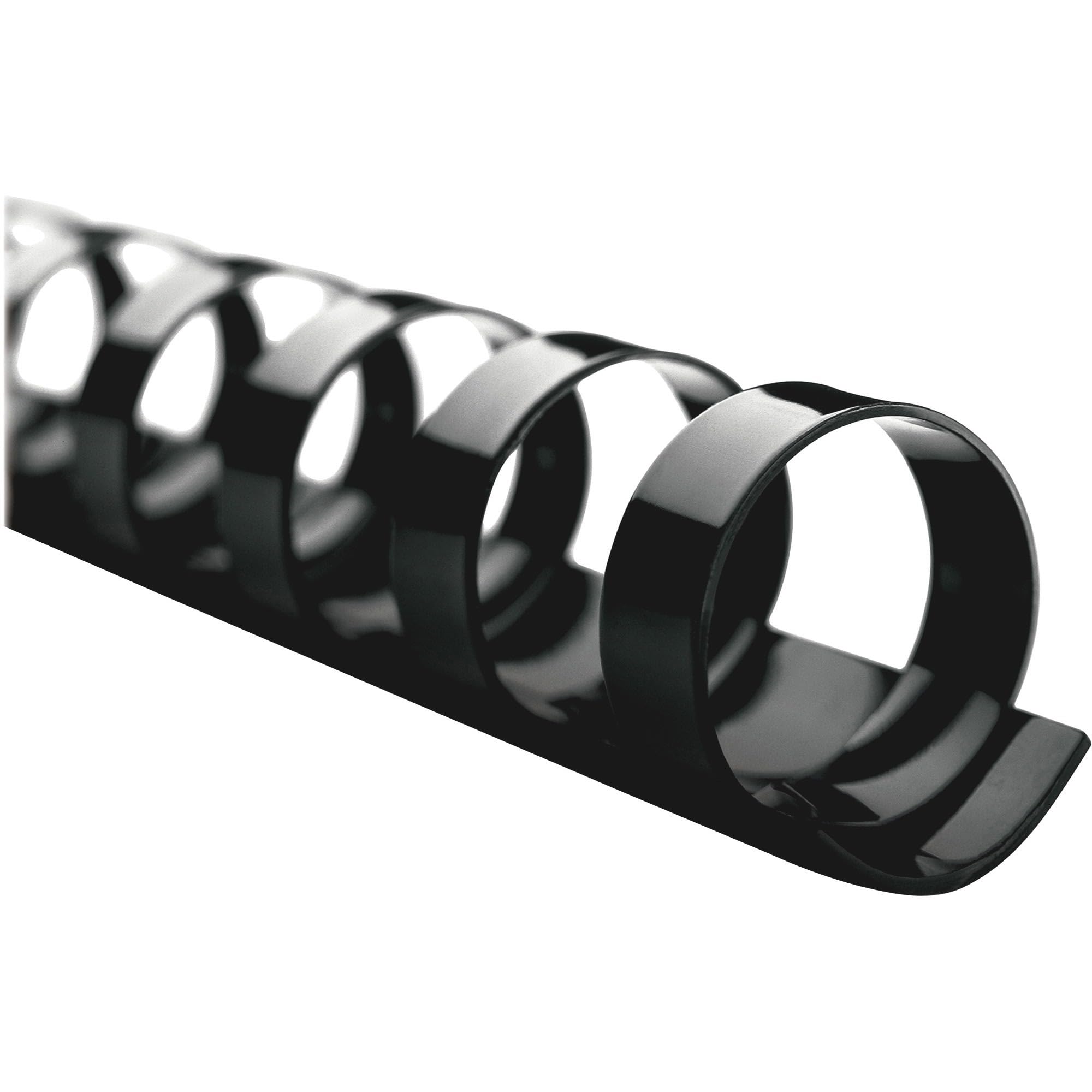 GBC Binding Spines/Spirals/Coils, 1/4" Diameter, 25 Sheet Capacity, CombBind, Black, 100 Pack (4000020)