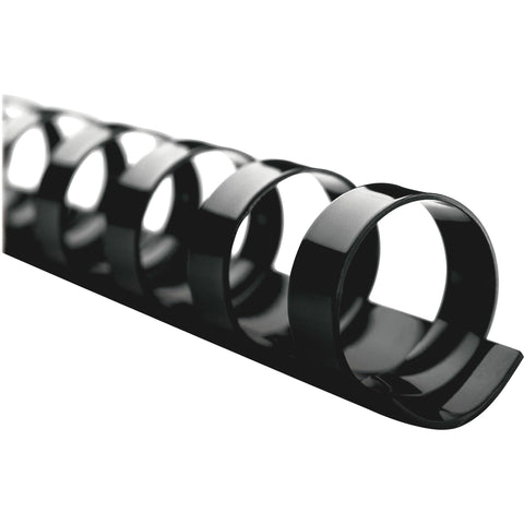 GBC Binding Spines/Spirals/Coils, 1/4" Diameter, 25 Sheet Capacity, CombBind, Black, 100 Pack (4000020)
