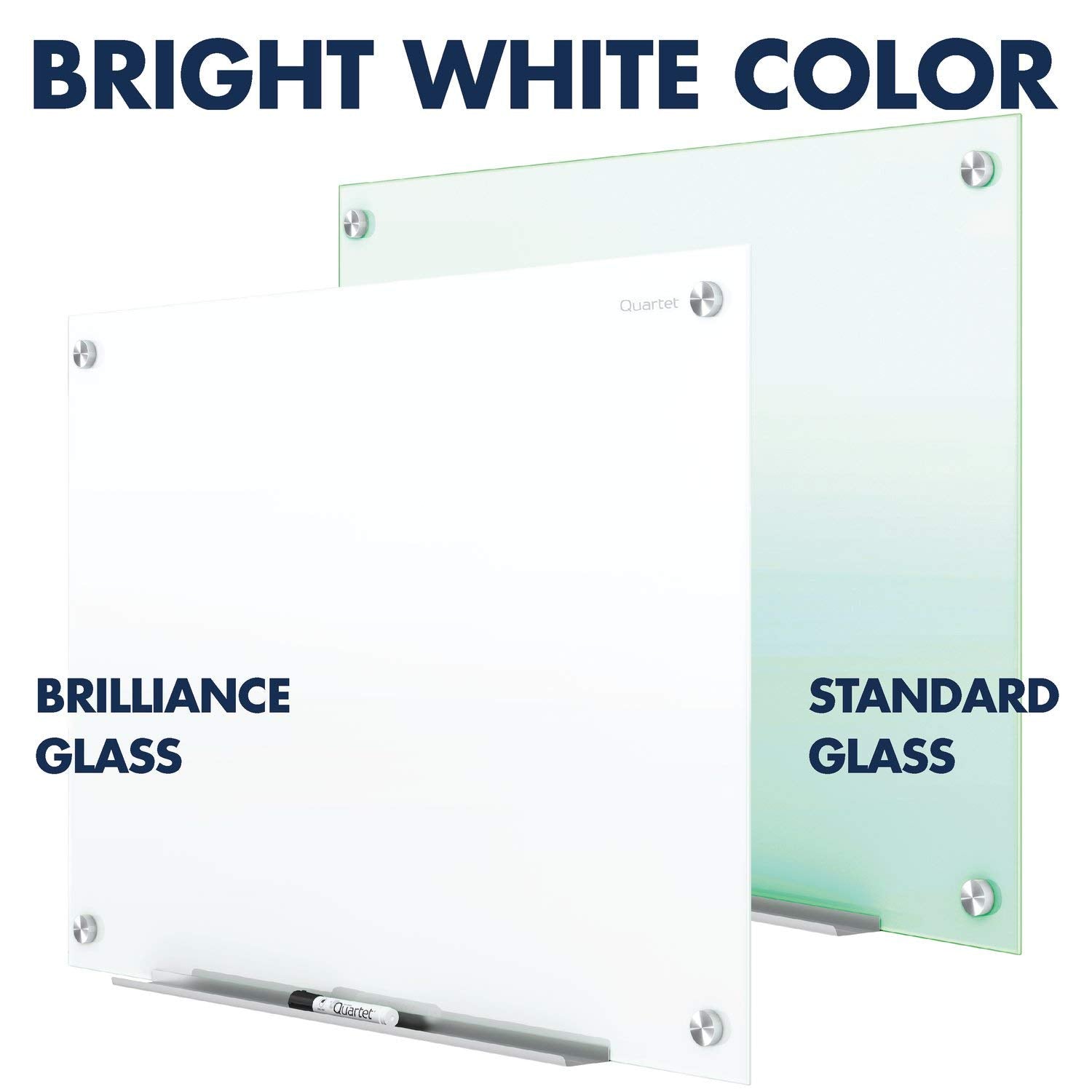 Quartet Dry Erase Board, Magnetic Whiteboard 6' x 4', Glass Board for Wall, Infinity, Brilliance White (G27248W)