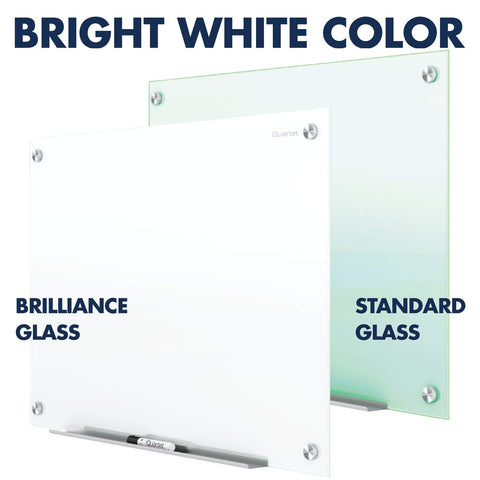 Quartet Dry Erase Board, Magnetic Whiteboard 6' x 4', Glass Board for Wall, Infinity, Brilliance White (G27248W)