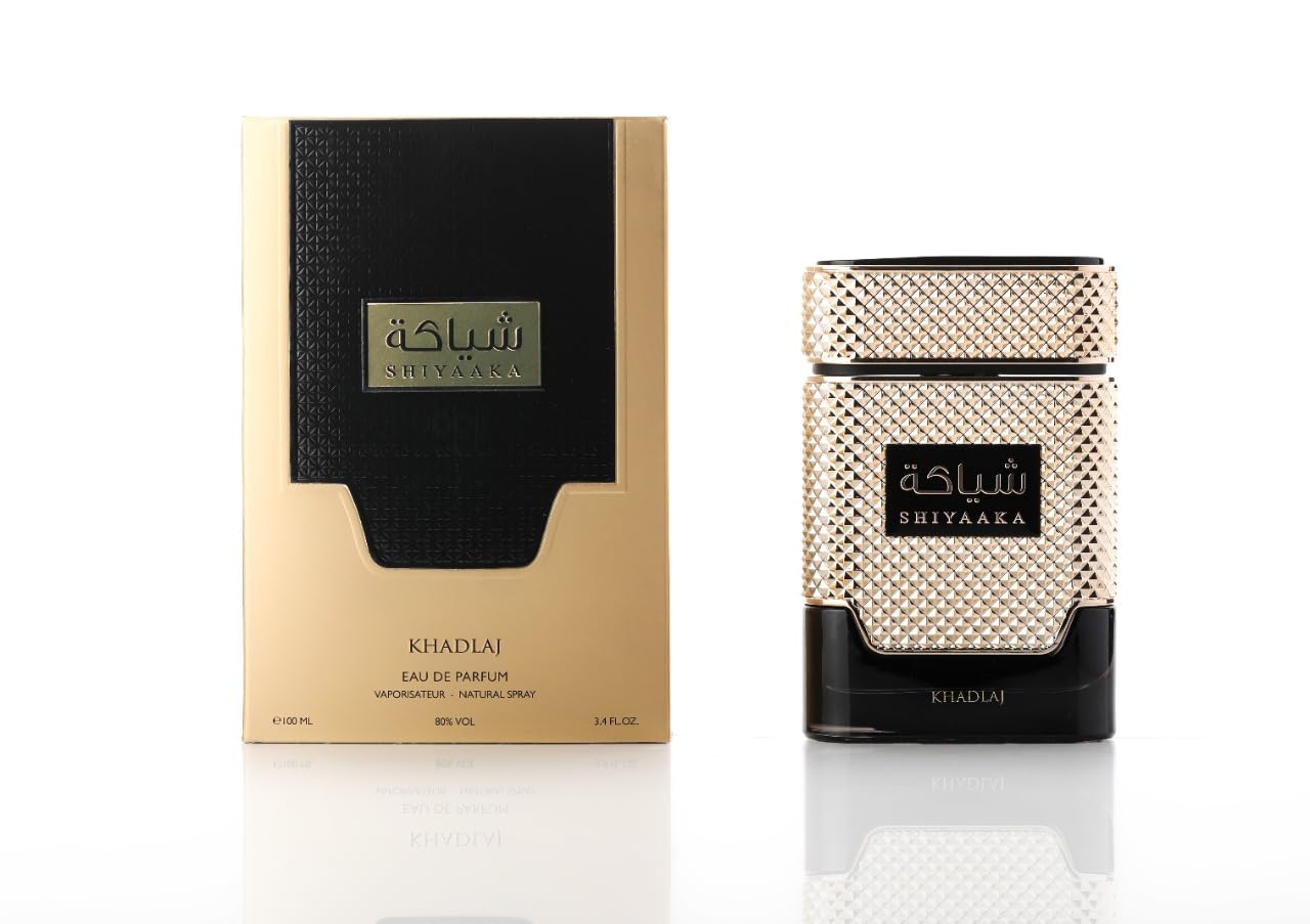 KHADLAJ PERFUMES Khadlaj Shiyaaka Gold Eau De Parfum Spray for Women, 3.4 Ounce