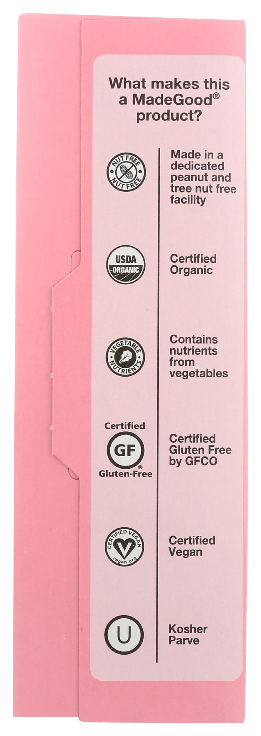 MadeGood Strawberry Crispy Squares, 6 Healthy Snacks, 0.78oz