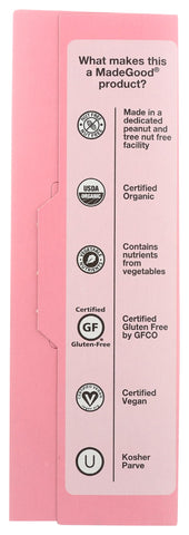 MadeGood Strawberry Crispy Squares, 6 Healthy Snacks, 0.78oz