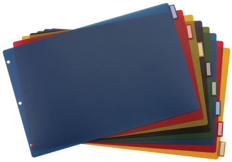 Cardinal 8 Tab Binder Dividers for 11 x 17 Inch Binders, Multi-Color (84803)