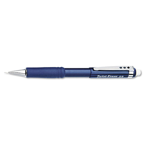 Pentel Automatic Pencil with Twist Eraser, 0.9 mm, Blue (PENQE519C)