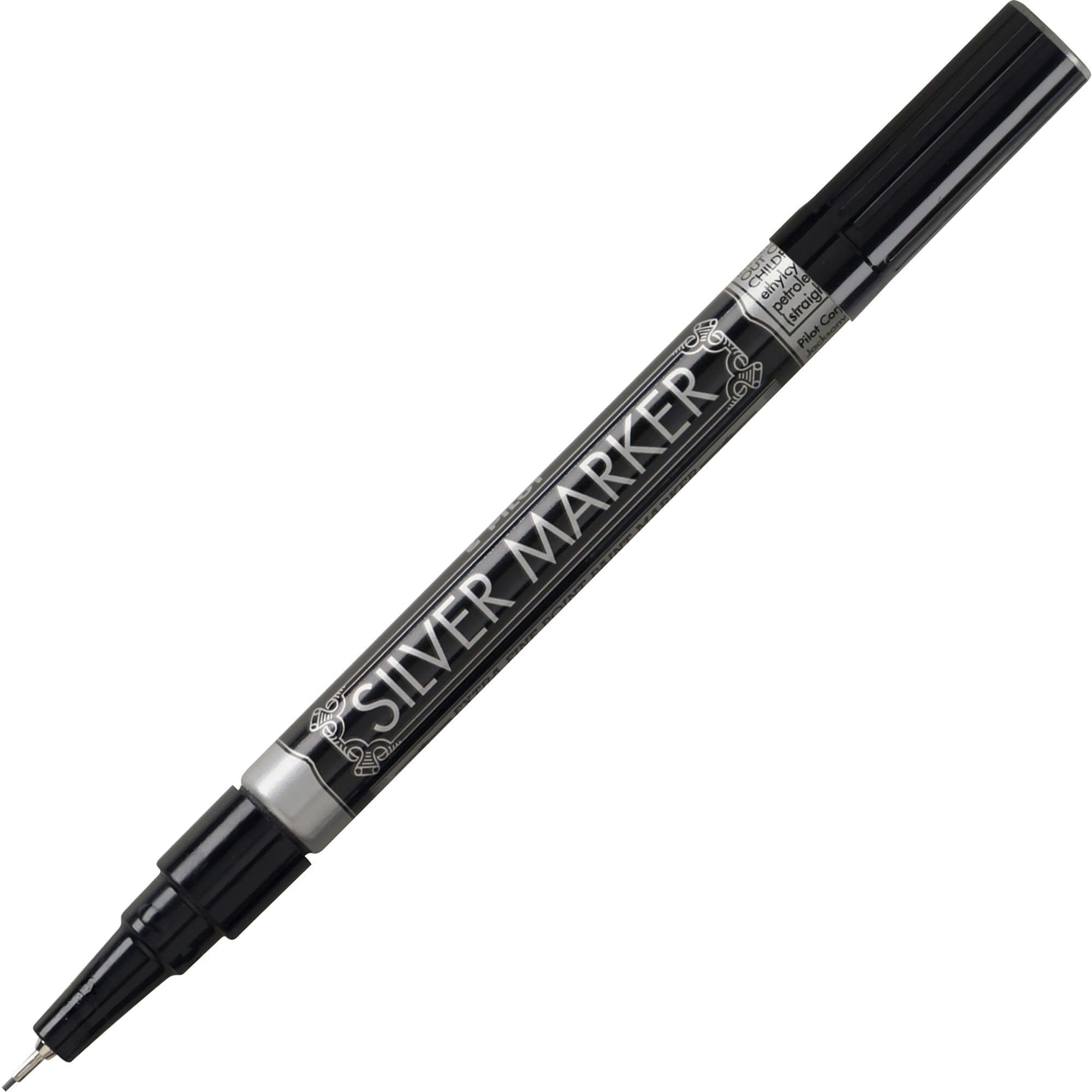 Pilot Extra Fine Point Permanent Markers, Marker Pens, Silver Ink, 1 Count (Pack of 1)