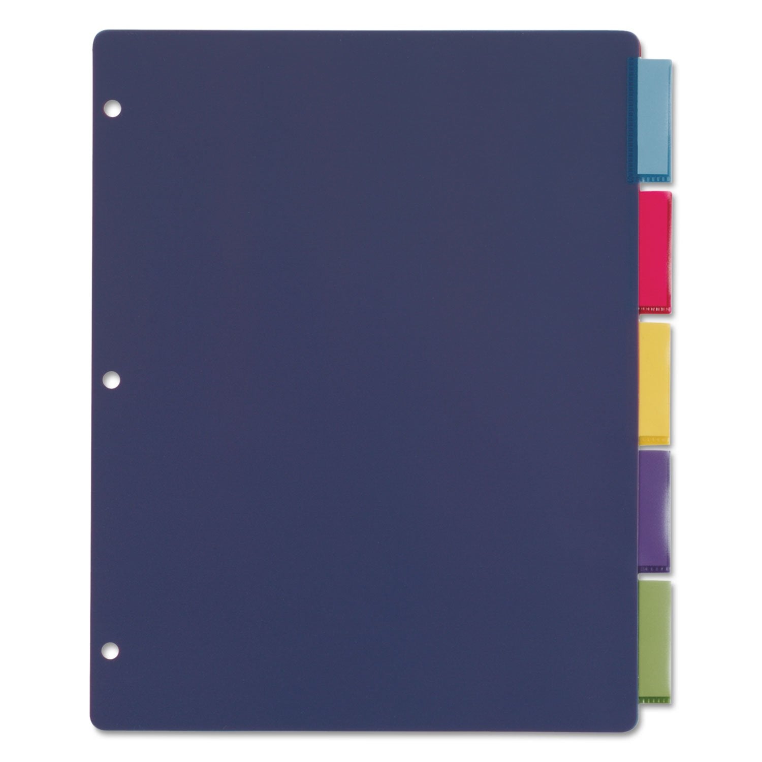 Cardinal Binder Dividers, 5 Multicolor Tabs with Inserts, Flexible Lightweight Plastic Dividers For 3 Ring Binders