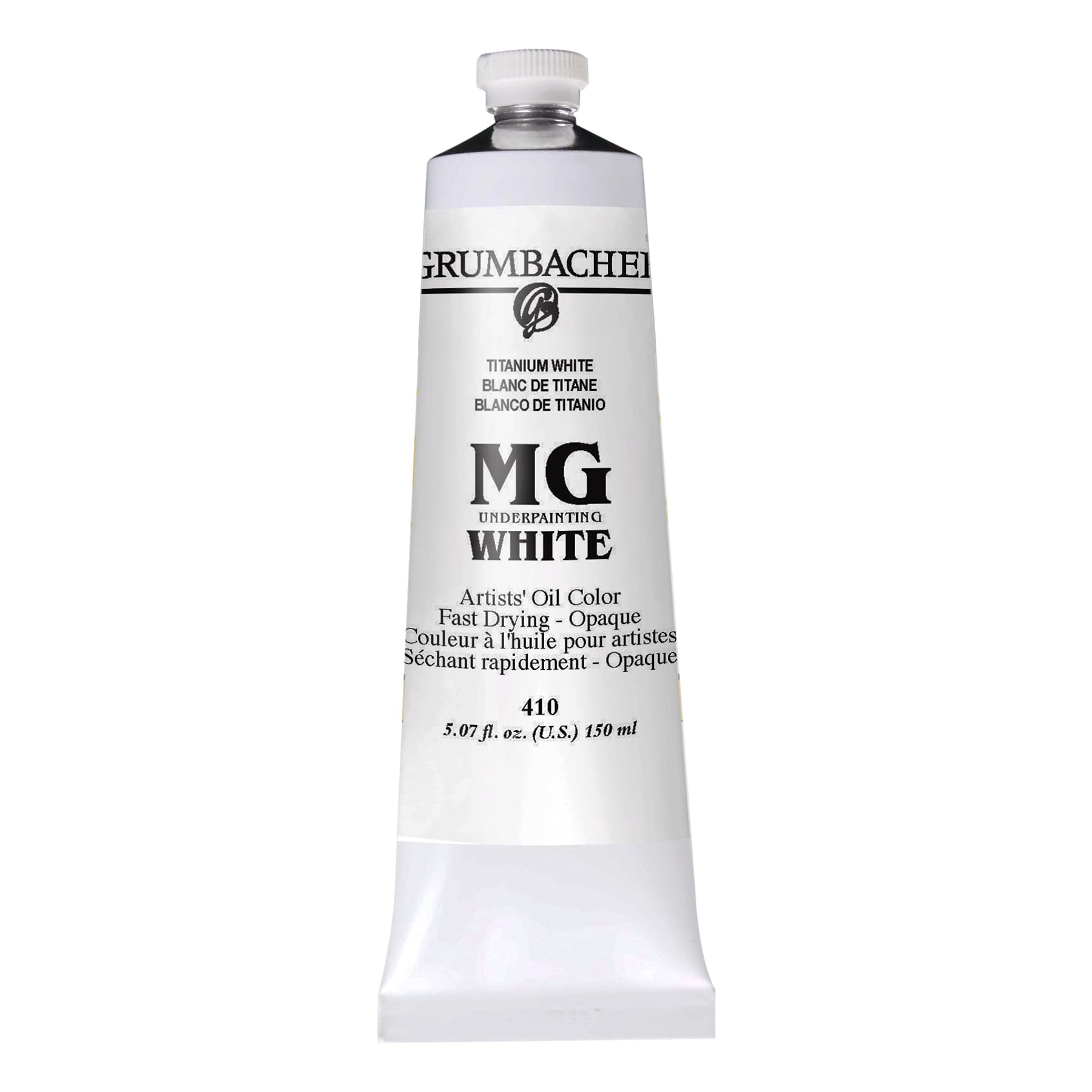 Grumbacher MG Underpainting White, 5.07 oz Tube, Titanium White, 150ml