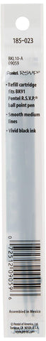 Pentel BKL10A Refill for Pentel R.S.V.P. Ballpoint Pens, Medium, Black Ink, 2/Pack