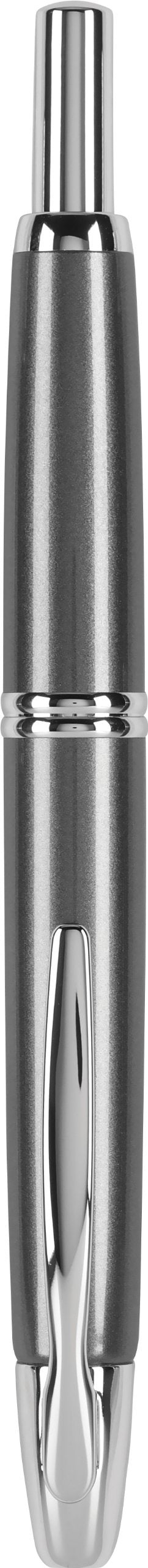 PILOT Vanishing Point Collection Refillable & Retractable Fountain Pen, Gun Metal Gray Barrel with Rhodium Accents, Blue Ink, Medium Nib (60533)