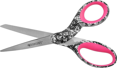 Westcott Trendsetter Straight Lace Pattern Scissor, 8" (16660)