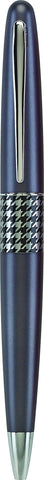 PILOT MR Retro Pop Collection Ballpoint Pen in Gift Box, Gray Barrel with Houndstooth Accent, Medium Point Stainless Steel Nib, Refillable Black Ink (91425)