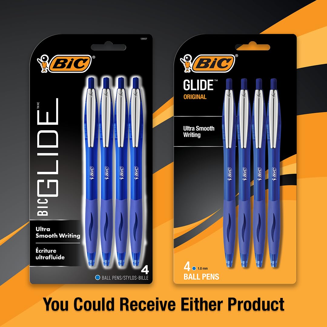 BIC Products - BIC - Atlantis Ballpoint Retractable Pen, Blue Ink, Medium, 4 per Pack - Sold As 1 Pack - Smooth, scratch-free writing. - Soft cushion grip gives you great no-slip comfort. -