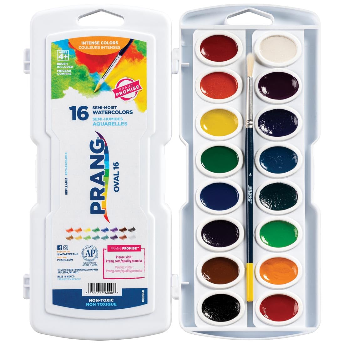 Dixon 16 Oval Semi-Moist Watercolors