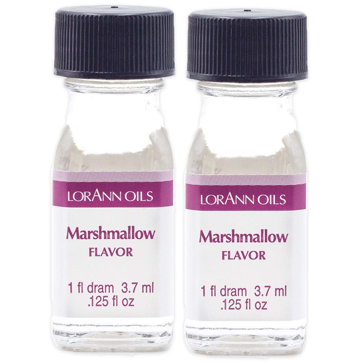 LorAnn Oils Super Strength Flavoring - Used For Candy Making, Flavoring, Baking, Hard Candy, & Flavor Oils - Bold, Natural Flavors 4X Stronger Than Extracts - Marshmallow, Pack of 2, 0.125 fl oz