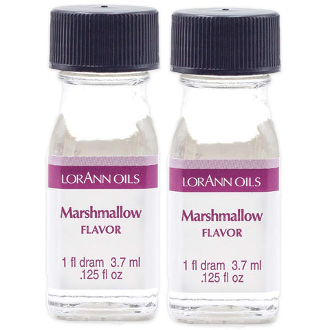 LorAnn Oils Super Strength Flavoring - Used For Candy Making, Flavoring, Baking, Hard Candy, & Flavor Oils - Bold, Natural Flavors 4X Stronger Than Extracts - Marshmallow, Pack of 2, 0.125 fl oz