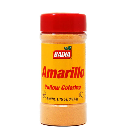 Badia Yellow Coloring, 1.75 oz – Vibrant Food Coloring for Rice, Soups, and Sauces
