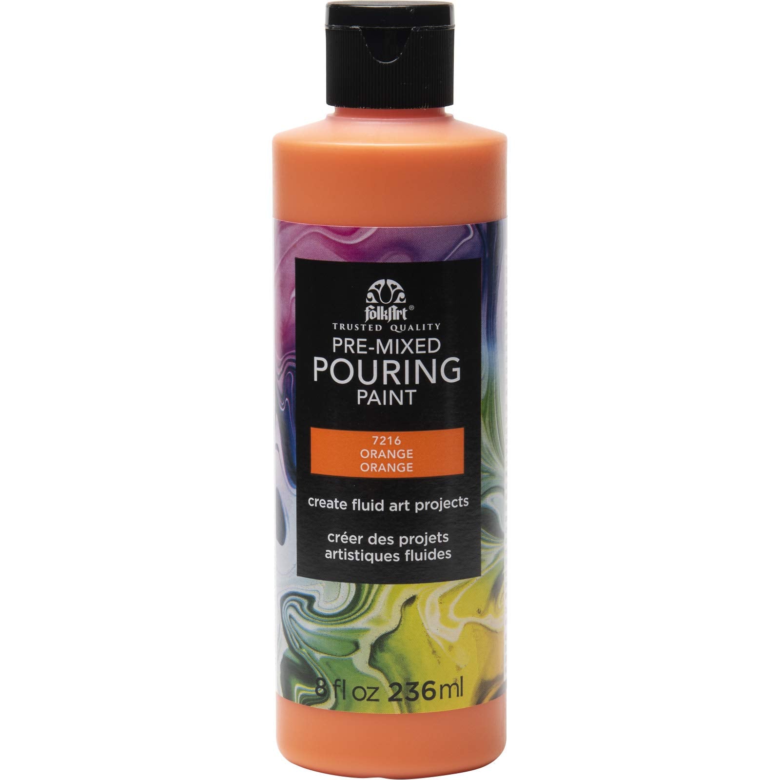 FolkArt Pre-Mixed Acrylic Pouring Paint, 8 oz, Orange