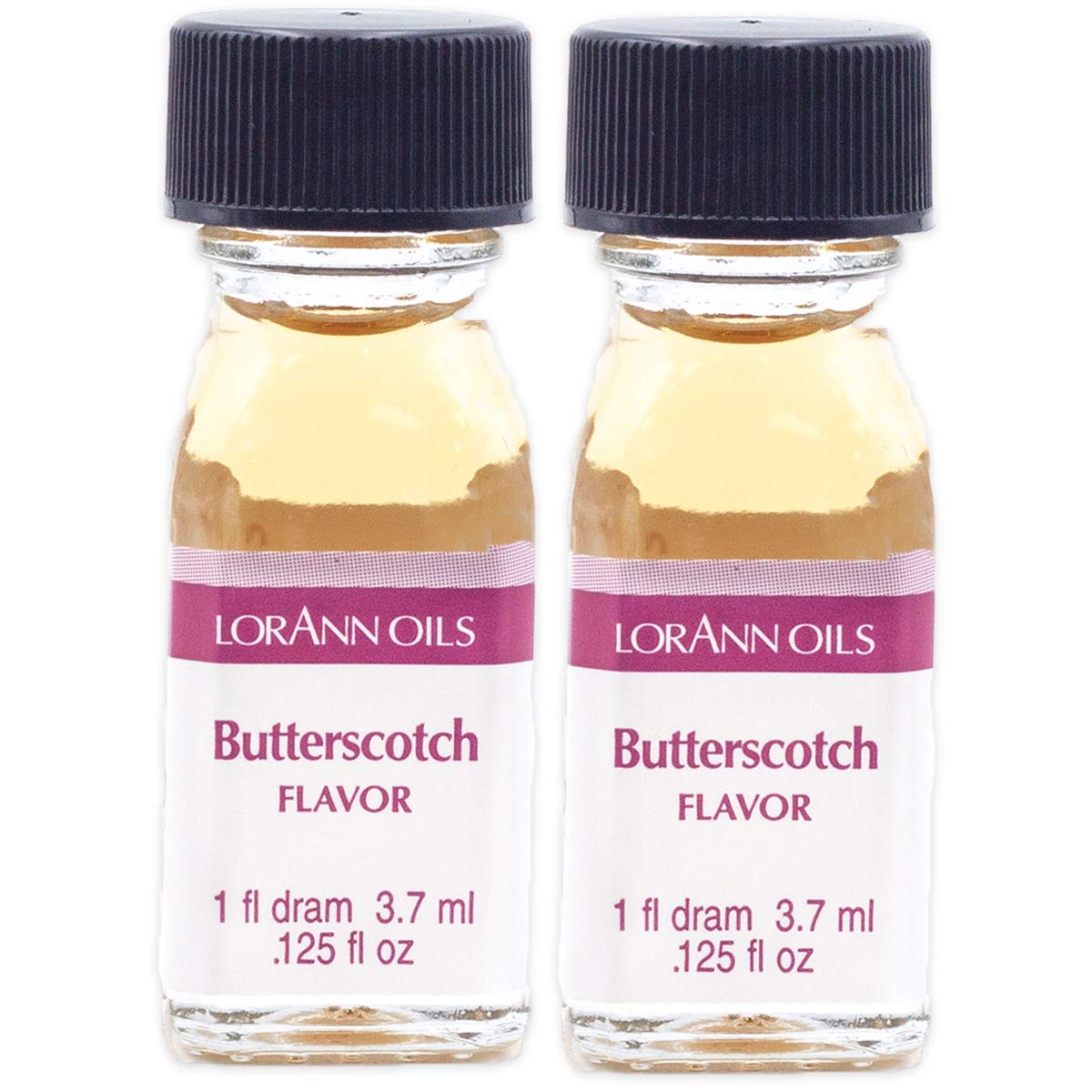 LorAnn Oils Super Strength Flavoring - Used For Candy Making, Flavoring, Baking, Hard Candy, & Flavor Oils - Bold, Natural Flavors 4X Stronger Than Extracts - Butterscotch, Pack of 2, 0.125 fl oz